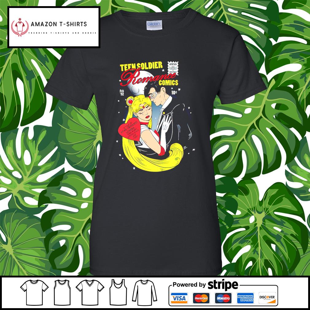 Most Popular Sailor Moon Teen Soldier Romance Comics Valentine T Shirt Tee Women